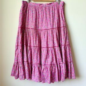 J. Crew Pink Tiered Skirt
